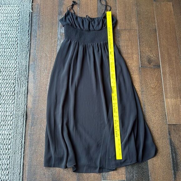 Aritzia Wilfred black midi dress size small event party minimalist gauzy spaghet - Picture 12 of 12